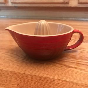 Le Creuset Cherry Red Stoneware Juicer, EUC